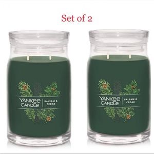 2 Yankee Candle Large Jars - Balsam & Cedar